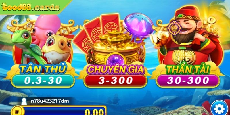 Bắn Cá Thần Tài Good88 Trải Nghiệm Săn Cá Kiếm Tiền Đỉnh Cao 3 Đa dạng cấp độ chơi trong bắn cá thần tài Good88